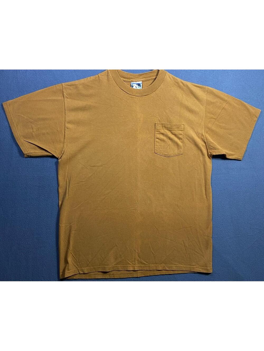 VTG Todays News Brown Yellow T Shirt Men L Large Short Sleeve Crew Neck Pocket T